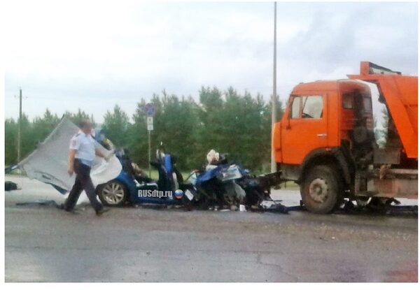 В Татарстане большегруз раздавил «KIA» и четырех человек на трассе М7 