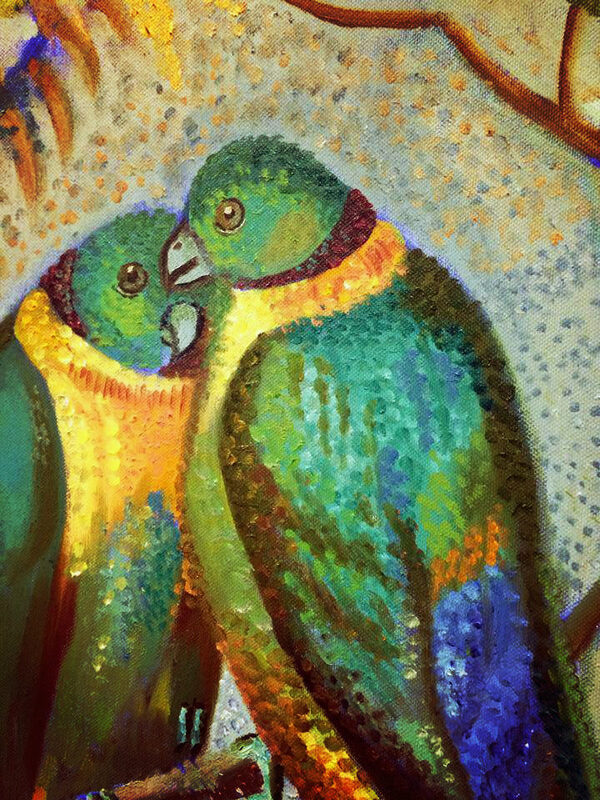 Ева Польна художница, ее работа "Птички"