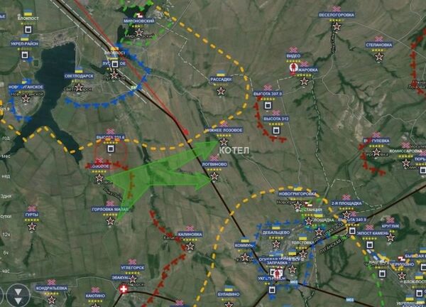 актуальная карта боевых действий Новороссии